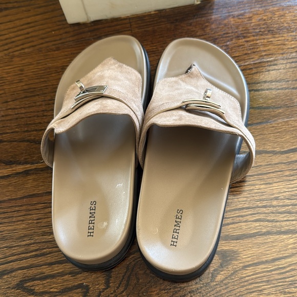 Hermès Kelly Empire Suede Slides Size 41 - Picture 5 of 10
